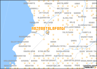 map of Mazra‘at al Afandī