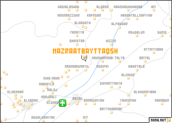 map of Mazra‘at Bayt Ţaqsh