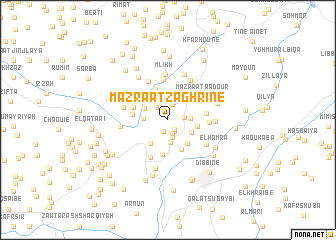 map of Mazraat Zaghrîne