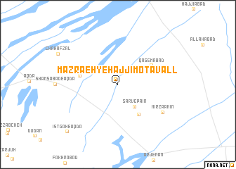 map of Mazra‘eh-ye Ḩājjī Motavall