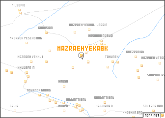 map of Mazra‘eh-ye Kabk