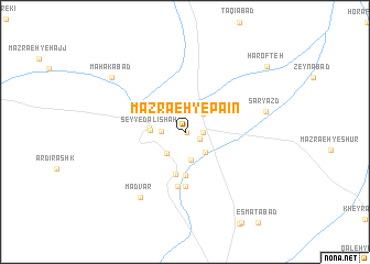 map of Mazra‘eh-ye Pā\