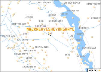 map of Mazra‘eh-ye Sheykh Shāye‘