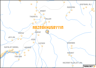 map of Mazra‘ Khuşayyin