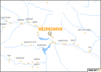 map of Mazra‘ Zarkā‘