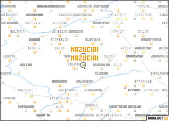 map of Mažučiai