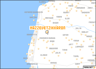 map of Maẕẕevet Zikkaron