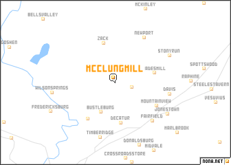 map of McClung Mill