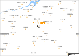 map of McClure
