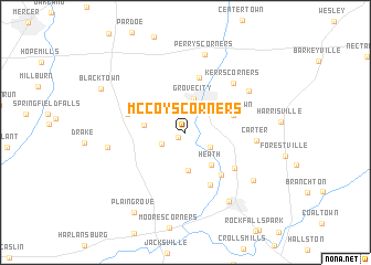 map of McCoys Corners