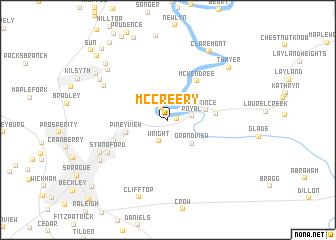 map of McCreery