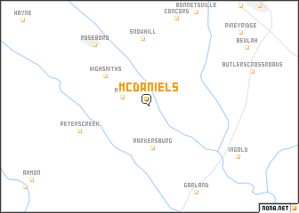 map of McDaniels