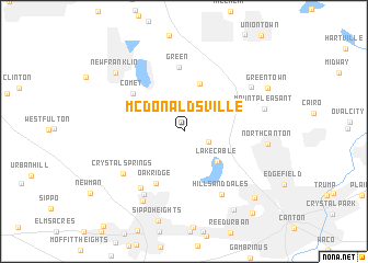 map of McDonaldsville