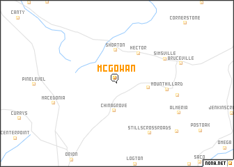 map of McGowan