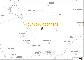 map of McLaughlin Corners