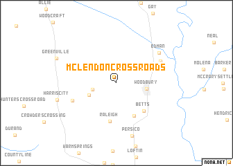 map of McLendon Crossroads