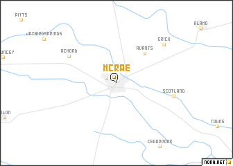 map of McRae