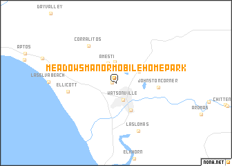 map of Meadows Manor Mobile Home Park