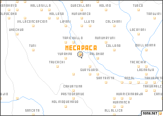 map of Mecapaca