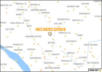 map of Mechanic Grove