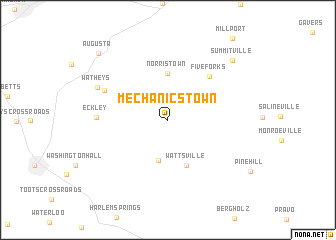 map of Mechanicstown