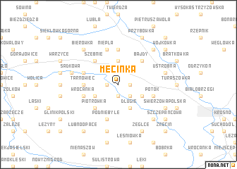 map of Męcinka