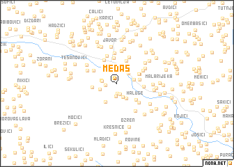 map of Međaš