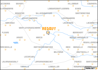 map of Médavy