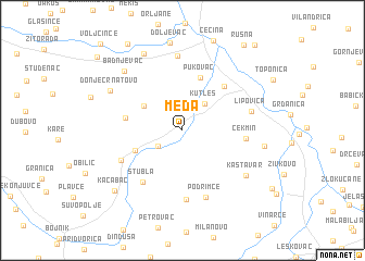 map of Međa