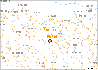 map of Međedi