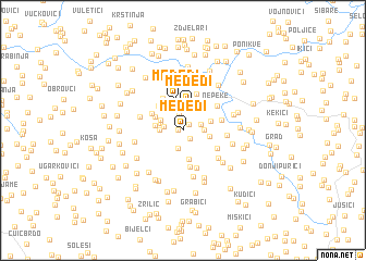 map of Međedi