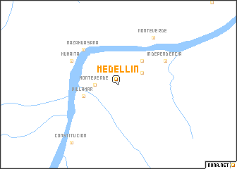 map of Medellín