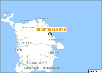 map of Medina del Este