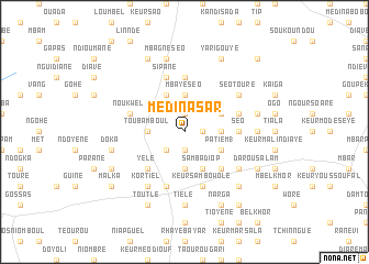 map of Médina Sar