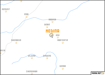 map of Medīna