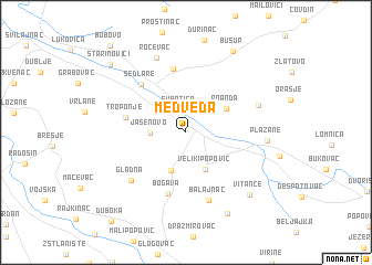 map of Medveđa