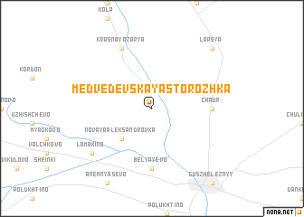 map of Medvedevskaya Storozhka