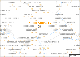 map of Medvespuszta
