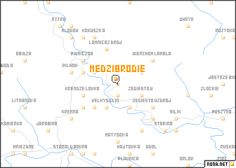 map of Medzibrodie