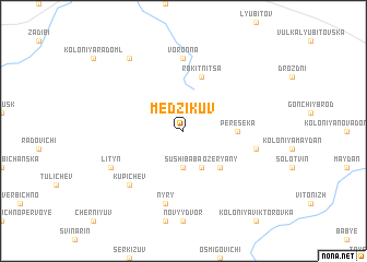 map of Medzikuv