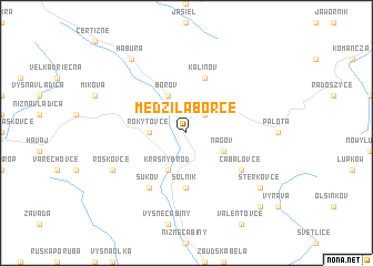 map of Medzilaborce