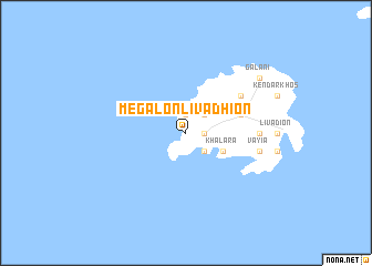 map of Megálon Livádhion