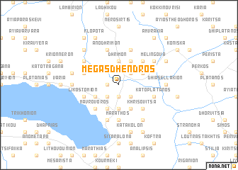 map of Mégas Dhéndros