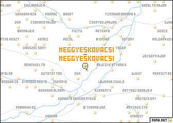 map of Meggyeskovácsi