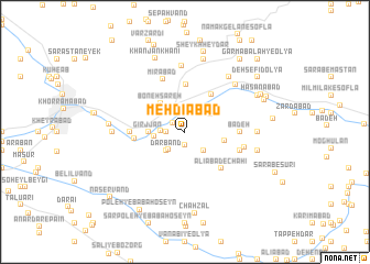 map of Mehdīābād