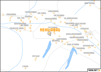 map of Mehdīābād