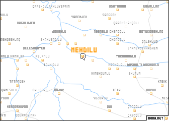 map of Mehdīlū