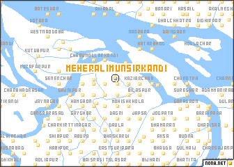 map of Meherāli Munsir Kāndi