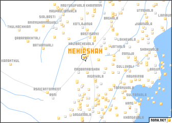 map of Mehir Shāh