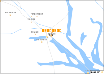 map of Mehrābād